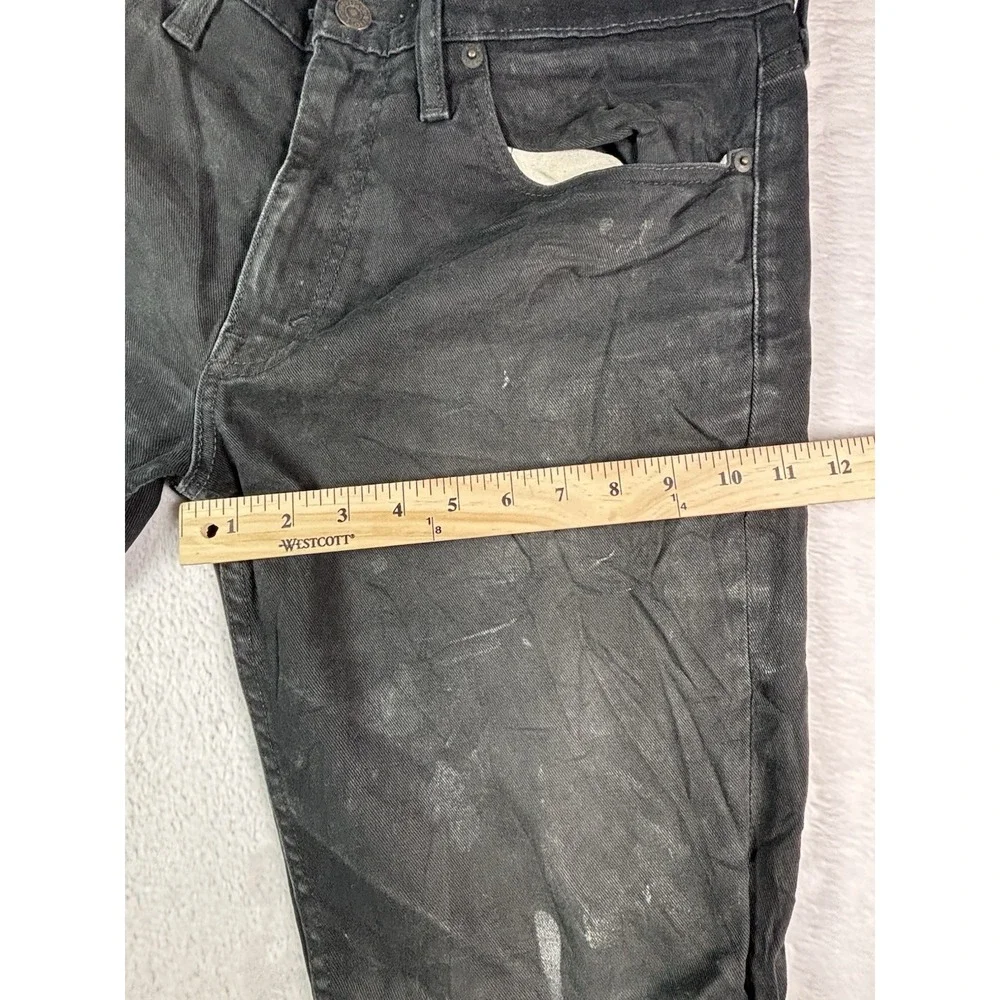 Levi's 511 Mens Jeans 34X34 Black Denim Thrashed Distressed Outdoor Workwear
